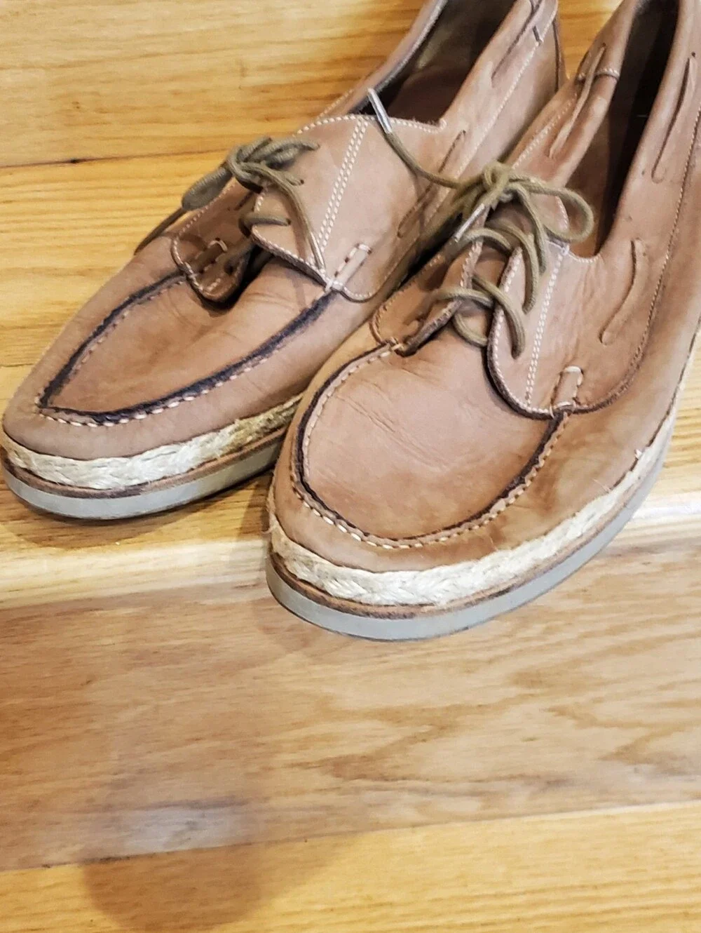 Bally Men's Tan Leather Boat Shoes